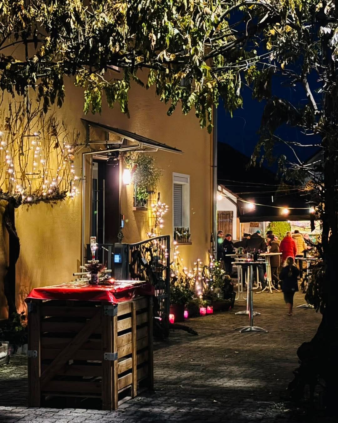 GlühWeinTrinken im Weingutshof